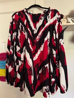 LuLaRoe Clara Smocked Blouse 3X